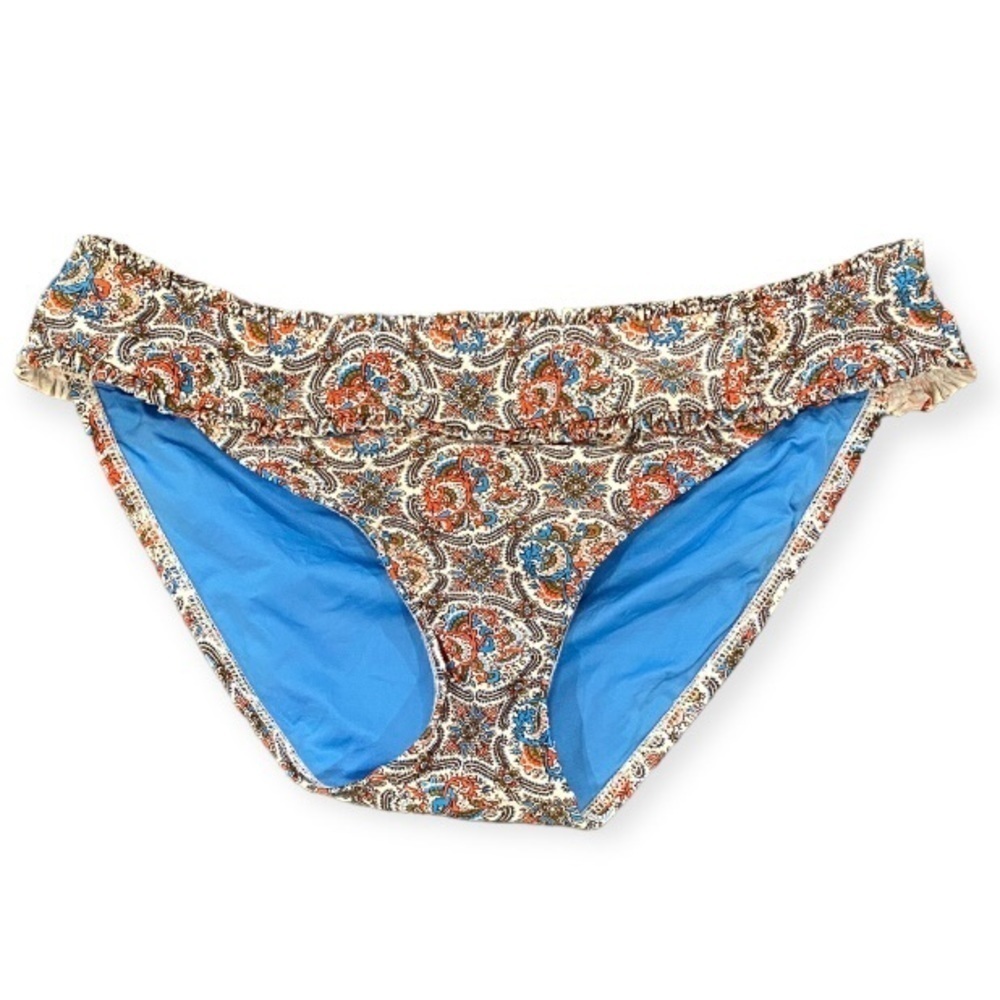 Lucky Brand L Bikini Bottom Paisley Swimsuit Bathing Suit Bottoms